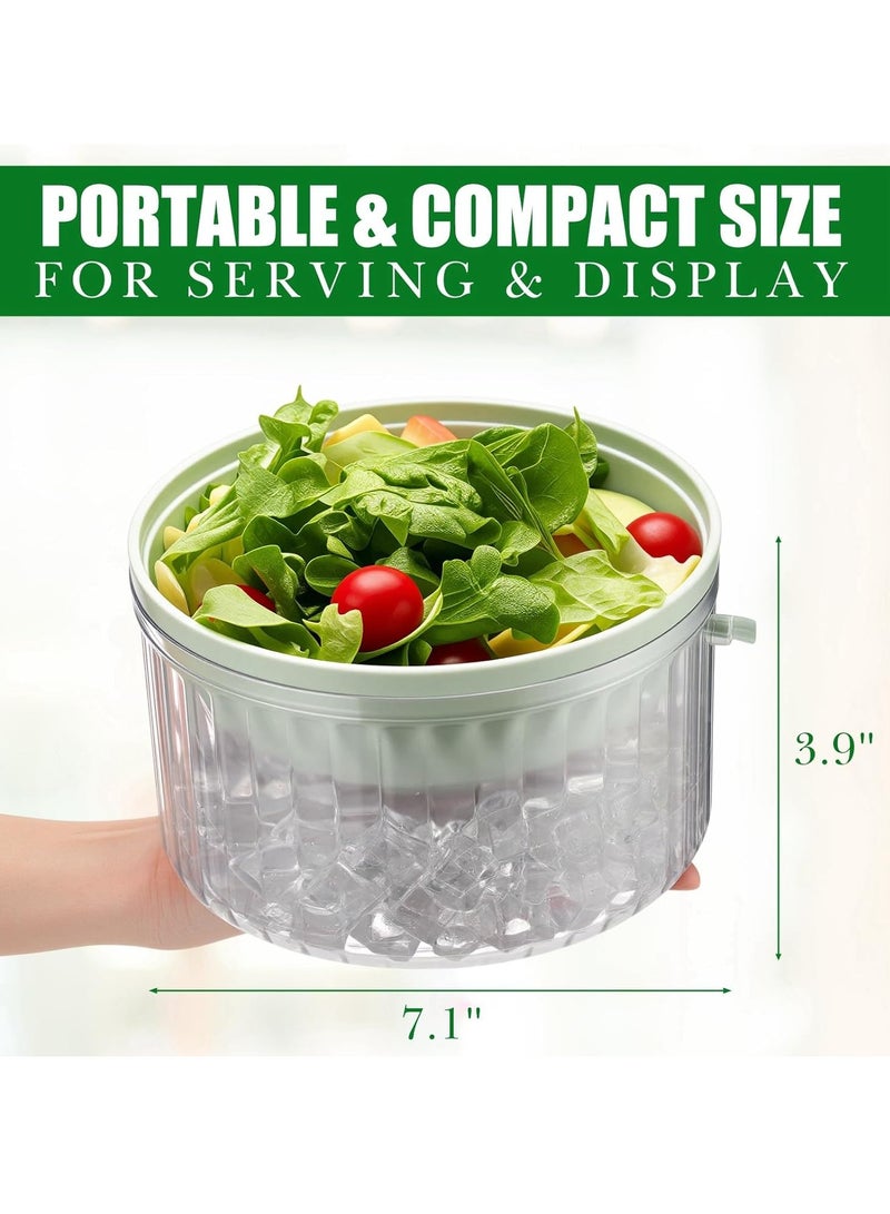 2 Pack Chilled Dip Bowl 30oz Ice Serving Bowl with Lid Chilled Dip Bowl for Parties Cold Serving Dish with 2 Serving Tongs 6 Spoons for Hummus, Chilled Pasta, Potato, Dressing, Fruit - Image 4